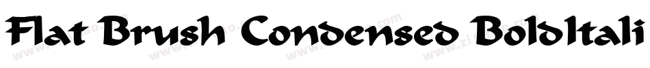 Flat Brush Condensed BoldItalic字体转换